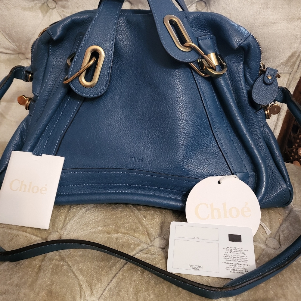 (SOLD)Authentic Chloe Paraty medium satchel bag - Picture 1 of 13